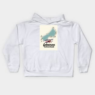 Gelmersee Switzerland lake map Kids Hoodie